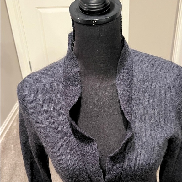 J. Crew Women's Dark Navy Button-Up Cardigan - Picture 4 of 7